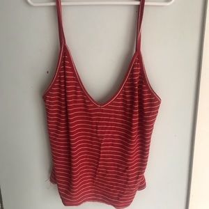 Brandy Melville Red and White Striped Tank